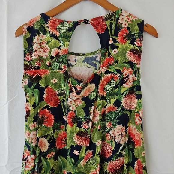 Uncle Frank Anthropologie Sleeveless Ruffle Floral Printed Mini Dress Size Small - Picture 6 of 8